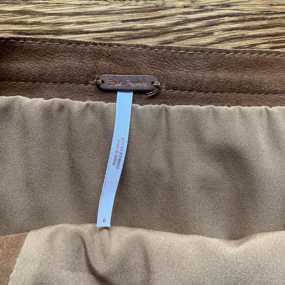 Free People Suede Wrap Midi Skirt EUC - Picture 6 of 8